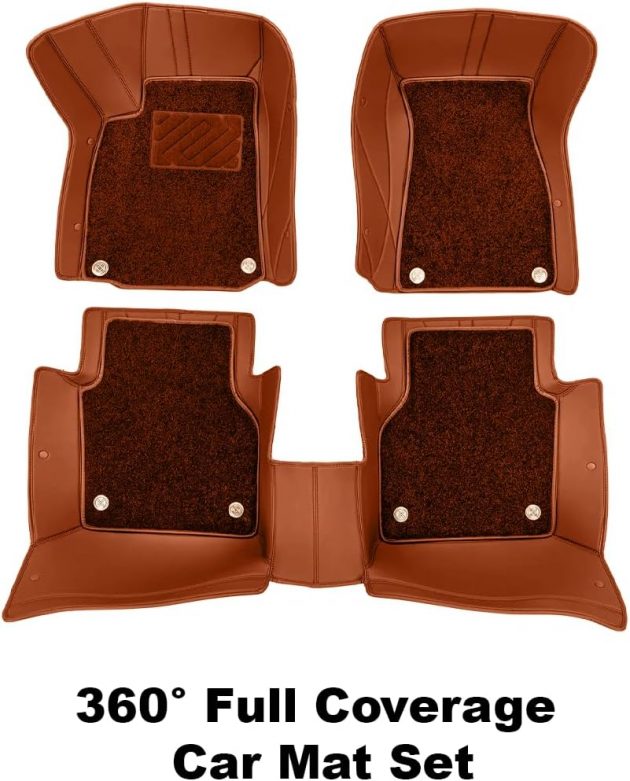 Custom Personalized Terra Cotta Car Floor Mats Leather Liners - Image 3