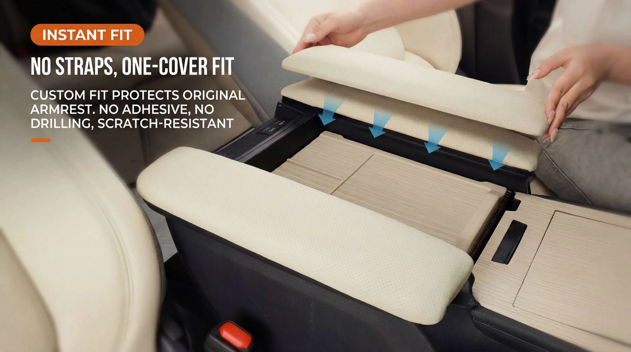 Sienna Car Armrest Cover for 2021-2026 – Center Console Protection & Comfort – Black - Image 6