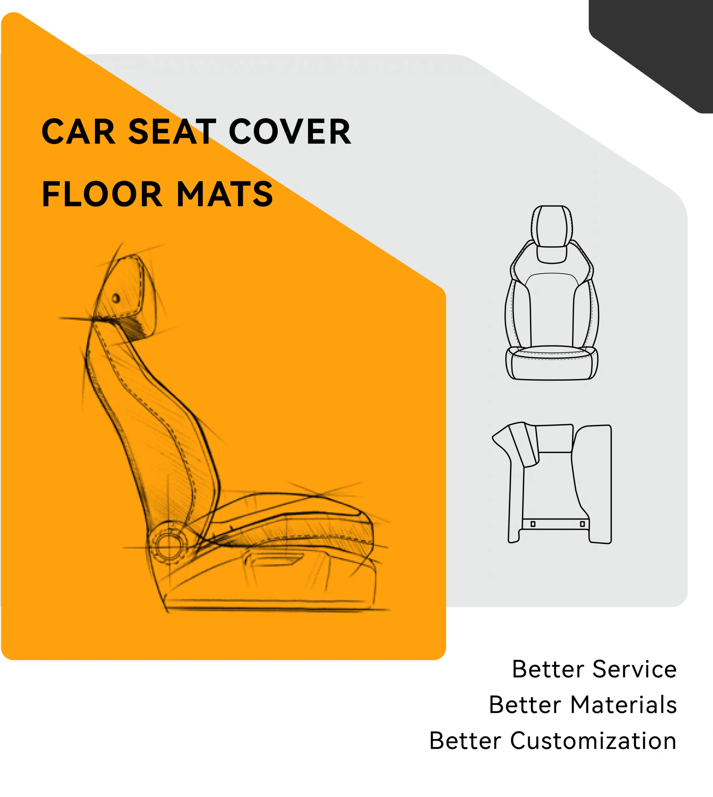 Black & Turquoise Leather Car Seat Covers, 5-Seater, Waterproof - Image 2