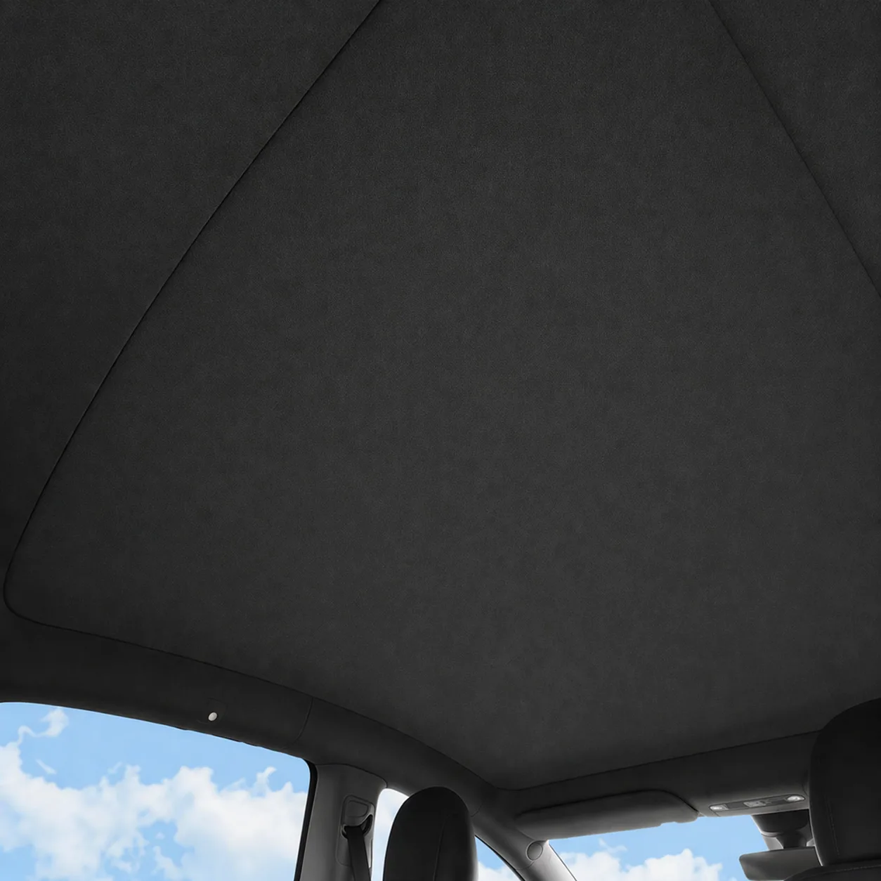 Tesla Black Suede Sunroof Sunshade