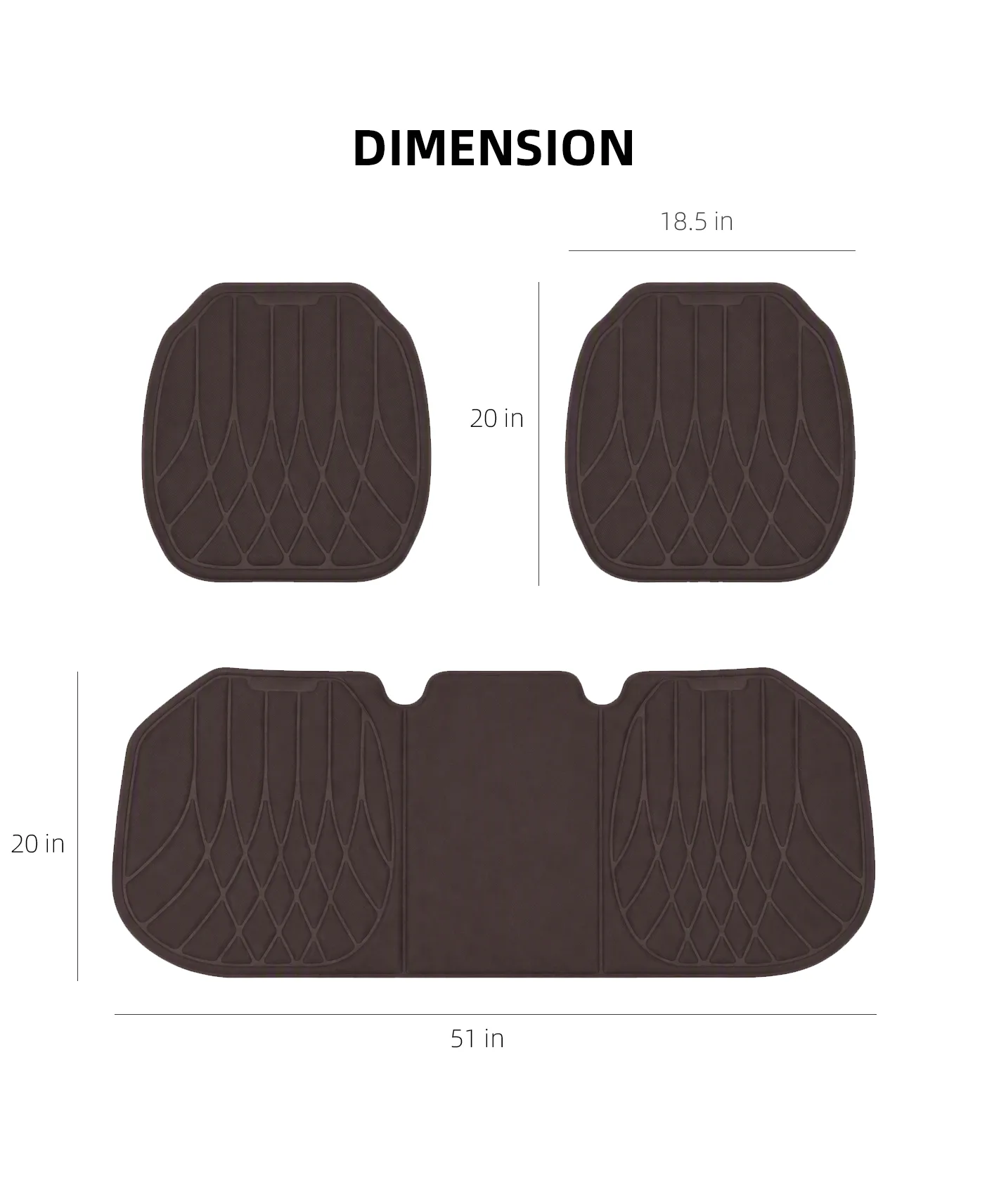 Universal Soft Fiber Car Coffee Brown Cushion, Latex Foam Core, Breathable Washable Anti-Slip Pad for Car - Image 3