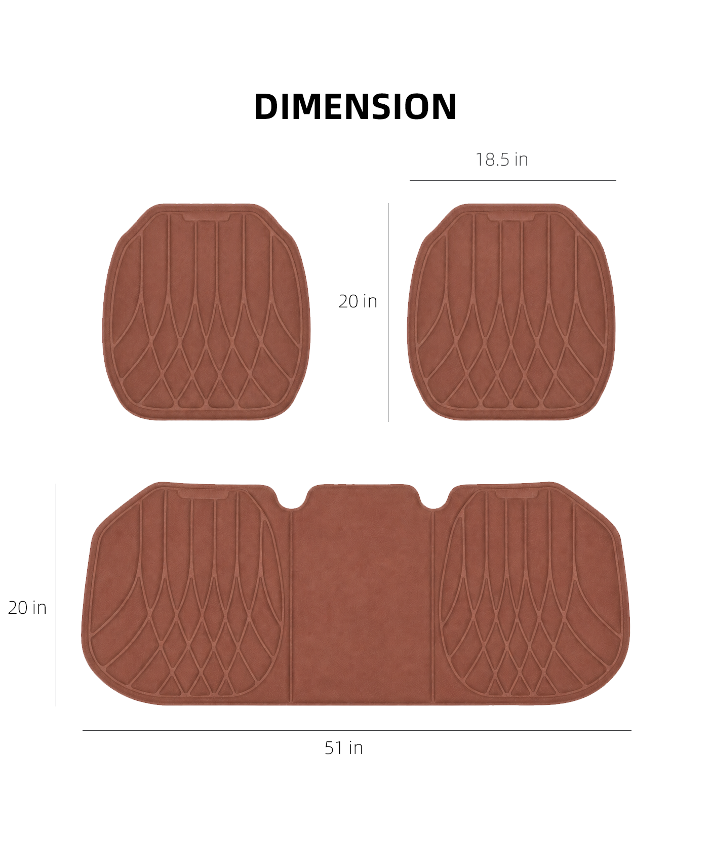 Universal Soft Fiber Car Brown Cushion, Latex Foam Core, Breathable Washable Anti-Slip Pad for Car - Image 3