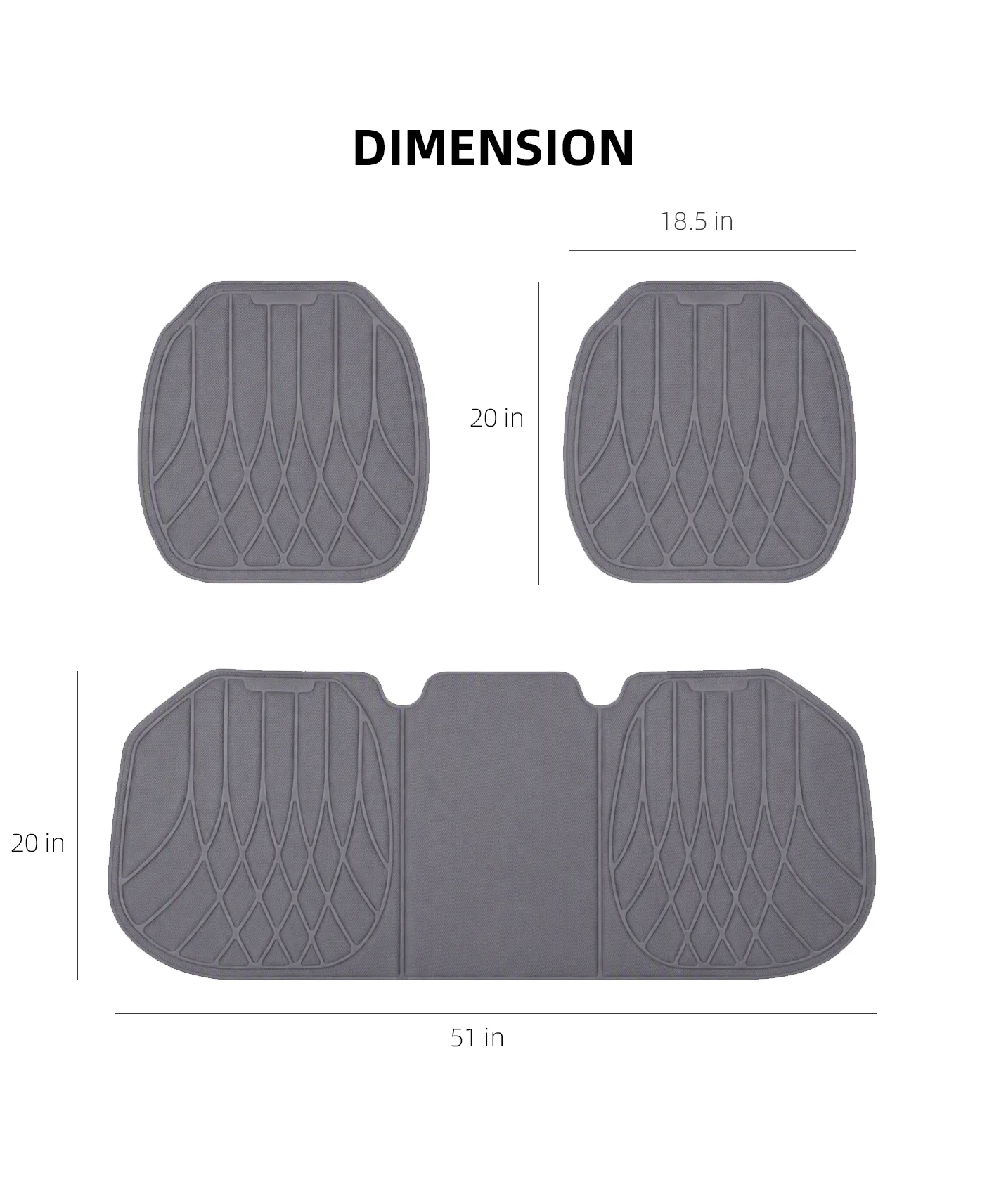 Universal Soft Fiber Car Gray Cushion, Latex Foam Core, Breathable Washable Anti-Slip Pad for Car - Image 3