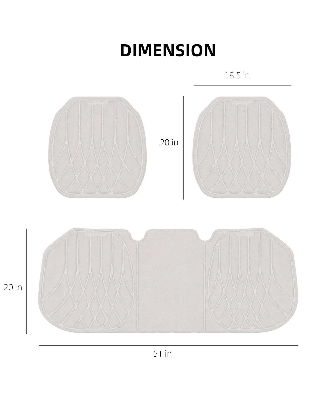 Universal Soft Fiber Car White Cushion, Latex Foam Core, Breathable Washable Anti-Slip Pad for Car - Image 3
