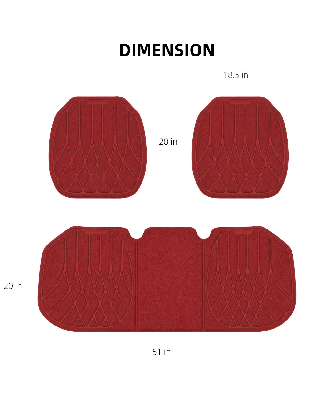 Universal Soft Fiber Car Red Cushion, Latex Foam Core, Breathable Washable Anti-Slip Pad for Car - Image 3