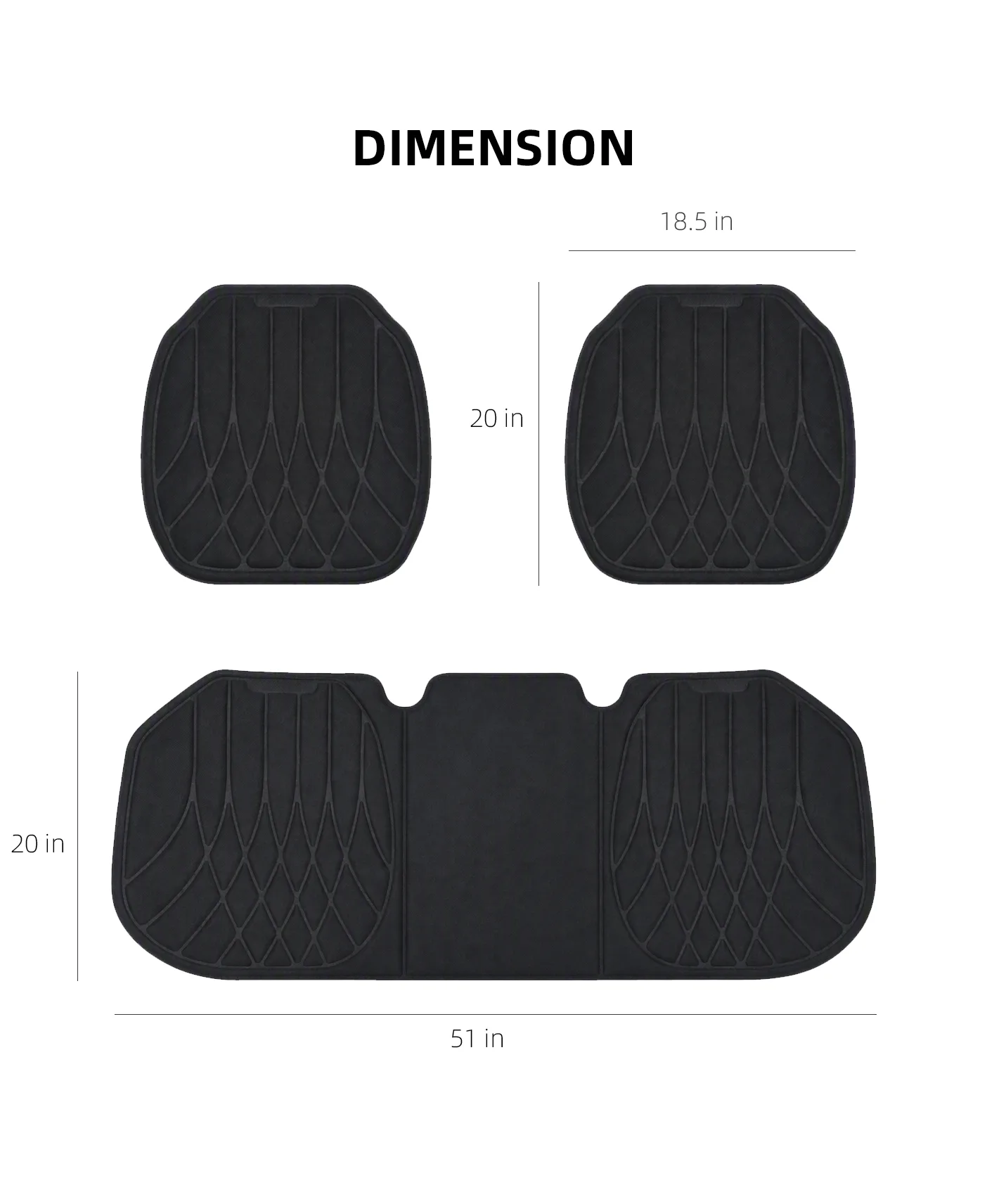 Universal Soft Fiber Car Black Cushion, Latex Foam Core, Breathable Washable Anti-Slip Pad for Car - Image 3